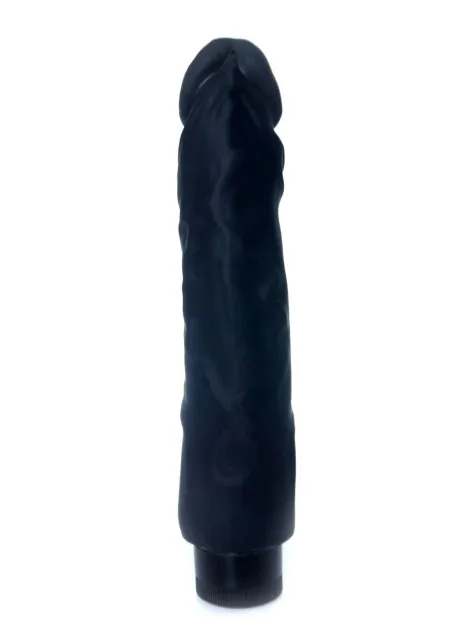 Вібратор реалістичний Boss Real Skin, 22.5 см (чорний)