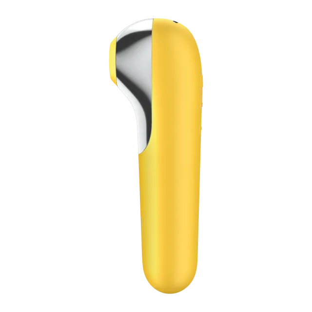 Вакуумний стимулятор клітора з вібрацією Satisfyer Dual Love (жовтий)
