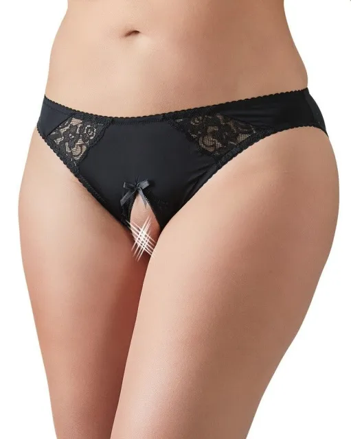 Трусики с открытой промежностью Cottelli Curves, 4XL (черный)