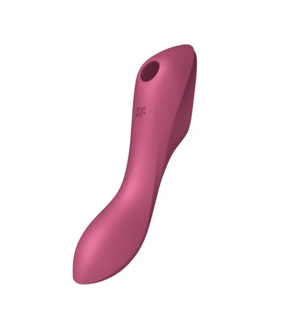 Вакуумный стимулятор клитора с вибрацией Satisfyer Curvy Trinity 3 (красный)