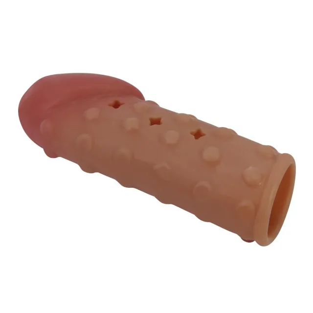 Насадка на пенис Pretty Love Penis Sleeve, 19.8 см (коричневый)