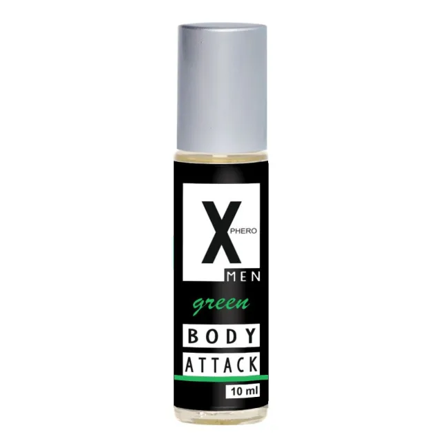 Мужские духи с феромонами X-Phero Body Attack Green, 10 мл
