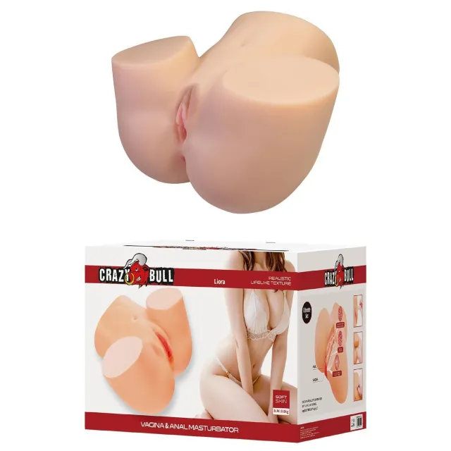 Crazy Bull Liora - Masturbator z wibracją, W kolorze cielistym, 36 cm