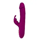 Fantasy Rabbit vibrator - 10 different modes of vibration and heating function - Wibrator królik, Fuksja, 22.5 cm