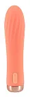 Вибратор Peachy Mini Ribbed, 13,6 см (оранжевый)