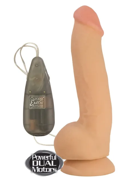 CalExotics Max Vibrating Cock & Balls -, W kolorze cielistym, 18 cm