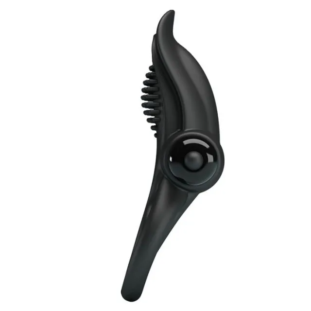 Pretty Love Vibro Penis Ring - Pierścień erekcyjny na penisa z wibracją, Czarny, 11, 3 cm