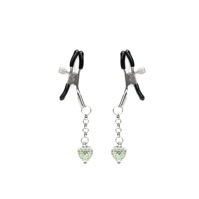 Затискачі для сосків Liebe Seele Glow-in-dark Nipple Clamps (зелений)