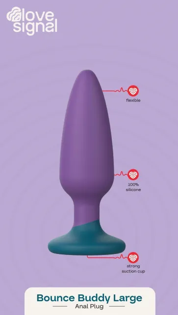 Анальна пробка Dream Toys Bounce Buddy Large, 13 см (фіолетовий)