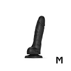 Фалоімітатор Strap-On-Me Sliding Skin Realistic Dildo M, 18.5 см (чорний)