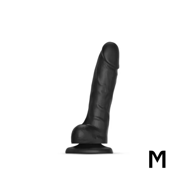 Фаллоимитатор Strap-On-Me Sliding Skin Realistic Dildo M, 18.5 см (черный)