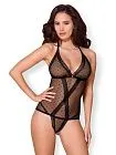 Сексуальное боди Obsessive 876-TED-1, S/M (черный)