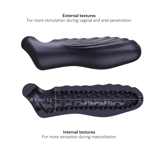 Насадка на пенис Dorcel Man.Wand Ryzer Max, 18.2 см (сливовый)