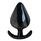 AFTERDARK Alphona L - Korek analny, Czarny, 11 cm