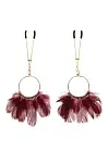 Зажимы для сосков Taboom Tweezers With Feathers (золотистый)