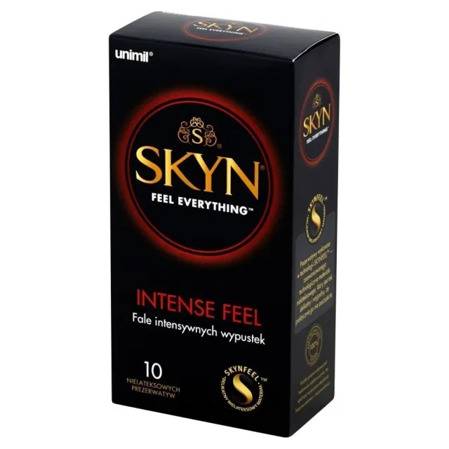 Презервативи безлатексні Unimil Skyn Intense Feel ребристі, 10 шт.