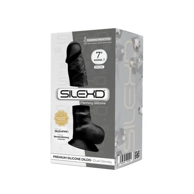 Фалоімітатор SilexD Johnny Model 1 size 7, 17.5 см (чорний)