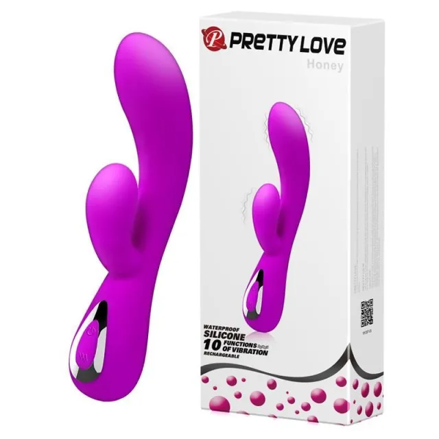 Вибратор-кролик Pretty Love Honey, 19 см (фиолетовый)