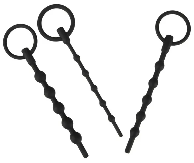 Стимулятор уретры Penisplug Training Set, 3 шт (черный)