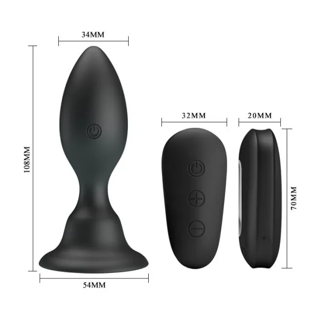 Анальная пробка MR Play Vibrating Anal Plug, 10.8 см (черный)
