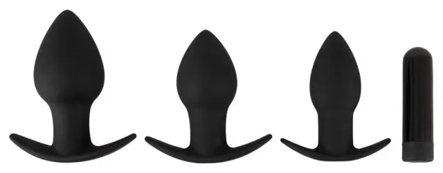 Black Velvets Vibrating Butt plugs in 3 s -, Czarny, 9.7 cm