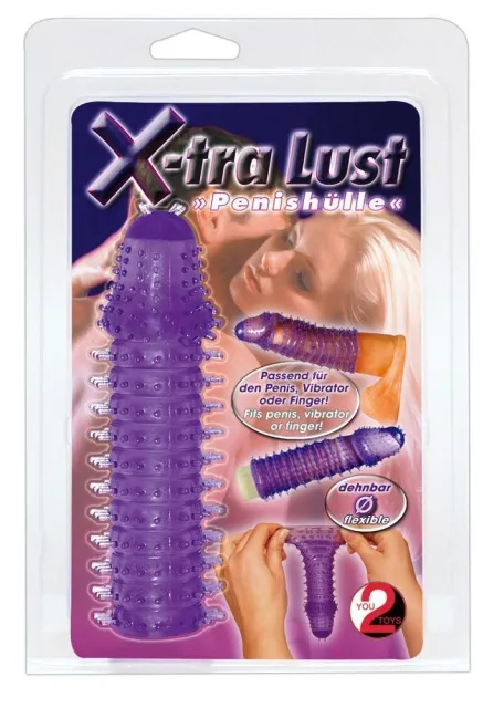 Насадка на пенис X-tra Lust Penishulle, 14,5 см (фиолетовый)