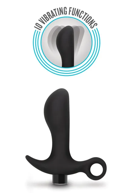 Стимулятор простаты Anal Adventures Platinum Vibrating 1, 10.7 см (черный)