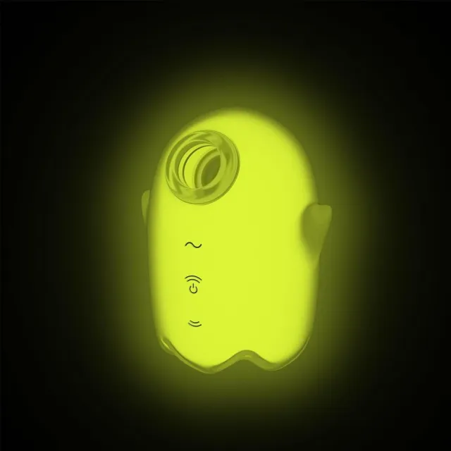 Вакуумний кліторальний стимулятор з вібрацією Satisfyer Glowing Ghost (жовтий)