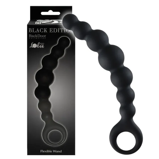 Анальні намиста Lola Games Black Edition, 18 см (чорний)