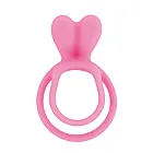 Glamy Double Cockring - Pierścień erekcyjny, Różowy, 6, 3 cm
