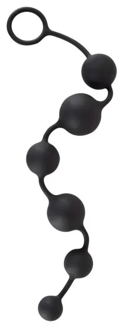 Анальные бусы Black Velvets Anal Beads, 40 cm (черный)