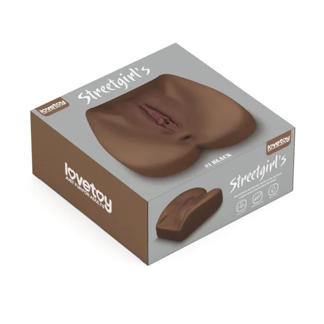Lovetoy Streetgirl's #1 Black - Masturbator, Brązowy, 19 cm