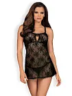Obsessive Behindy - Zestaw negliż + majtki typu stringi, L/XL