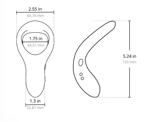 Lovense Diamo - Pierścień wibracyjny, Czarny, 13, 3 cm