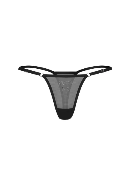 Стринги Obsessive Violami Me, L/XL (черный)