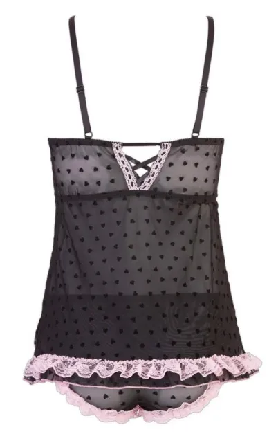 Комплект Cottelli Top and Panties, L (черный)