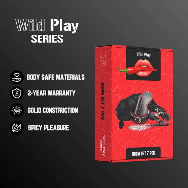 EROSPACE Wild Play C8 - Zestaw BDSM, Czarny