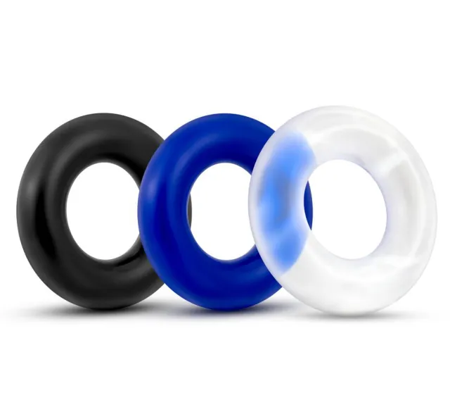 Набор эрекционных колец Power Plus Cock Ring Series Triple Donut, 3 шт (мульти)