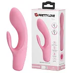 Вібратор-кролик Pretty Love Tim Vibrator Light, 15.5 см (рожевий)