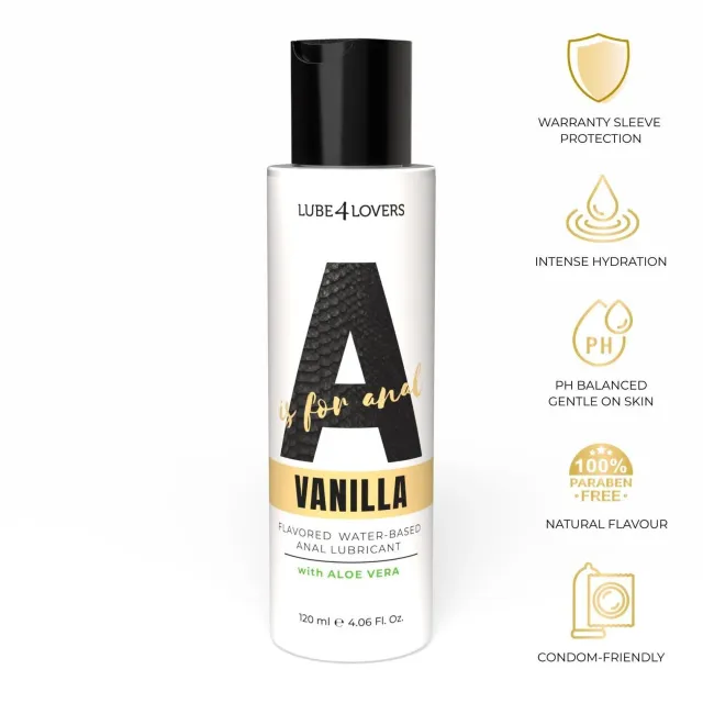 Lube4lovers A is for Anal Vanilla - Lubrykant analny, Wanilia, 120 ml