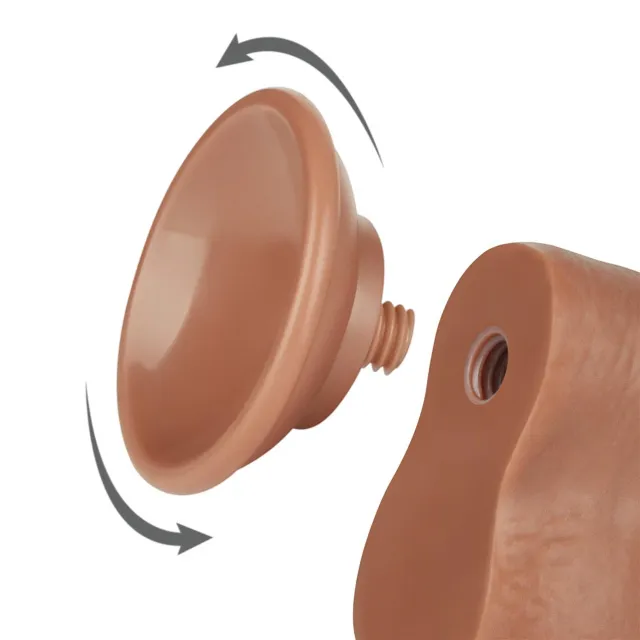 Фаллоимитатор Lovetoy Sliding-Skin Dual Layer Dong 8'', 20 см (коричневый)