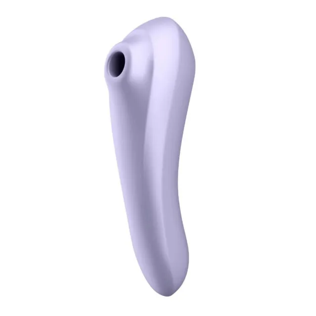 Вібратор з вакуумним стимулятором клітора  Satisfyer Dual Pleasure (бузковий)