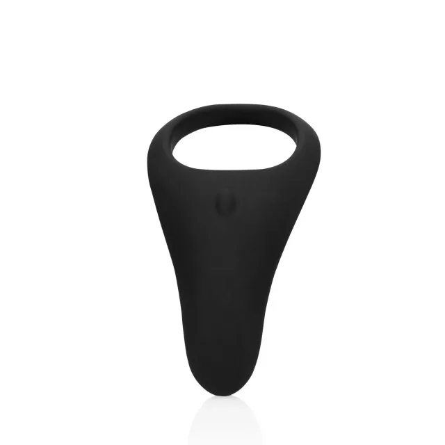Виброкольцо Loveline Pointed, 11 см (черный)