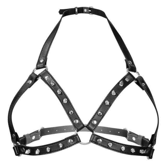 Портупея з шипами Fetish Tentation Sexy Adjustable Chest Harness (чорний)
