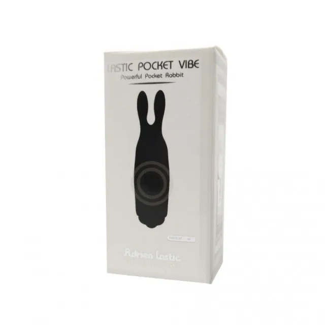 Вібратор для клітора Adrien Lastic Pocket Vibe Rabbit, 8.5 см (чорний)