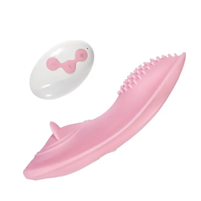 Вібратор для клітора Boss Series Strap On Vibrator 01 (світло-рожевий)