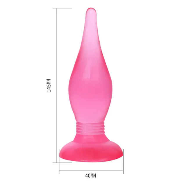 BAILE Butt Plug - Korek analny, Różowy, 13.8 cm