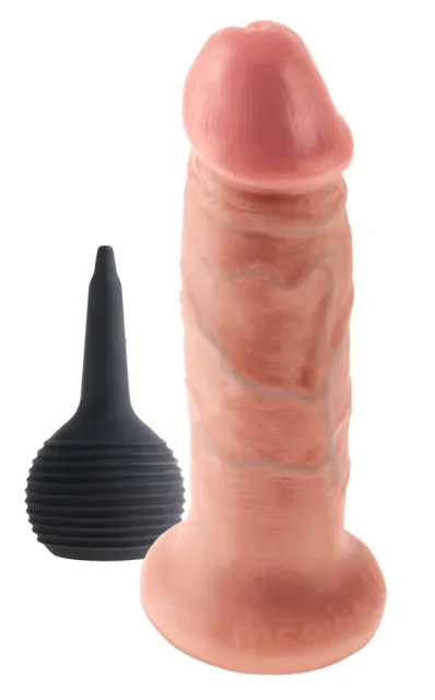 Фалоімітатор з еякуляцією Pipedream Squirting Cock, 17,8 см (тілесний)