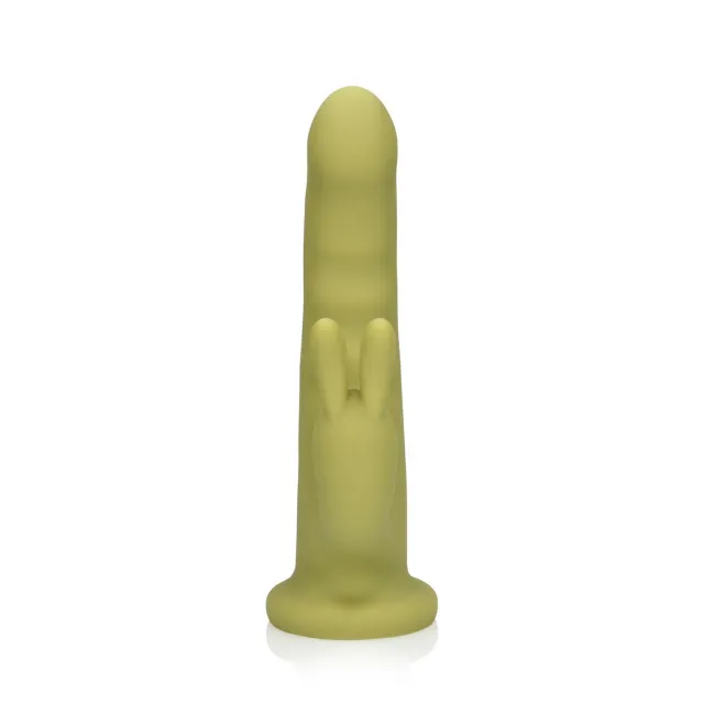 Вибратор-кролик Loveline Ultra Soft Silicone Rotating (зеленый)