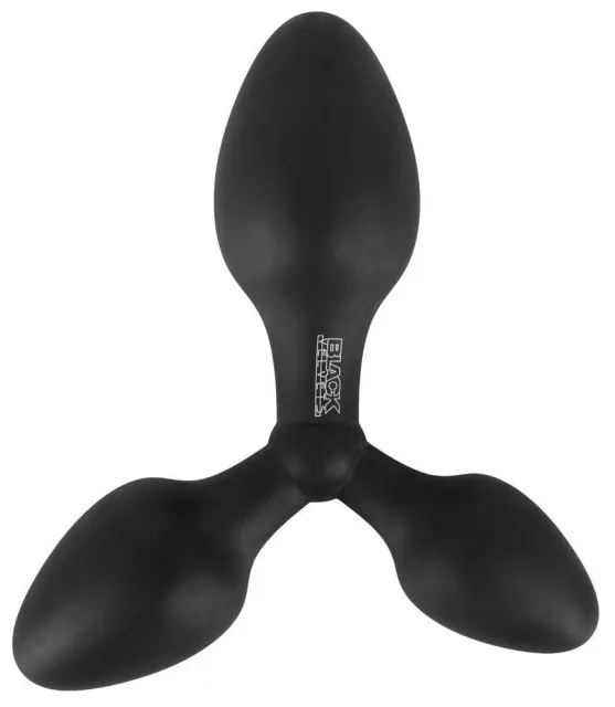 Black Velvets Triple Butt Plug - Korek analny, Czarny, 13.8 cm